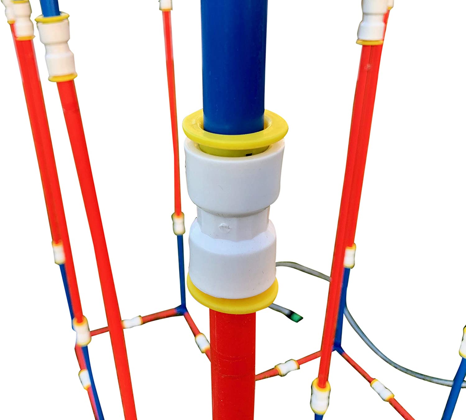 Funphix Large Sprinklers Set with Poles and Hose Build Houses and