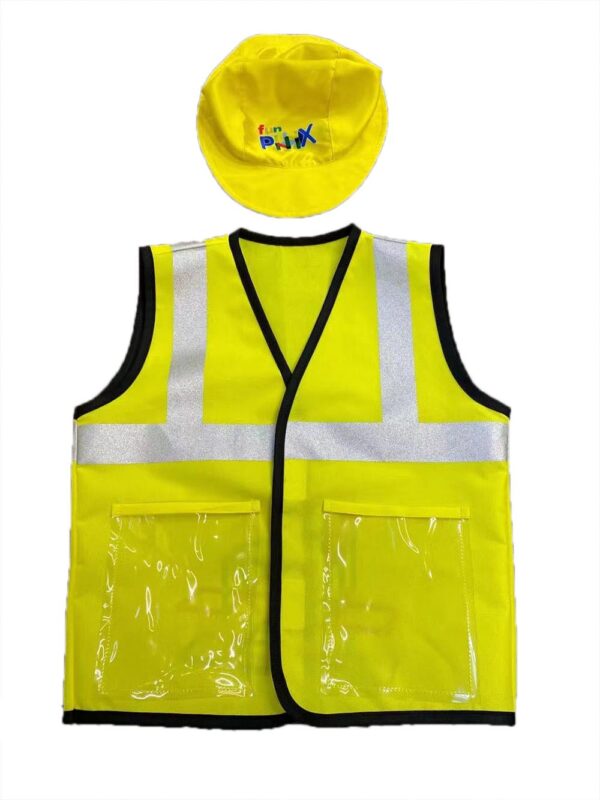 Funphix Busy Builders Construction Vest & Hat for Age 412 Years Kids